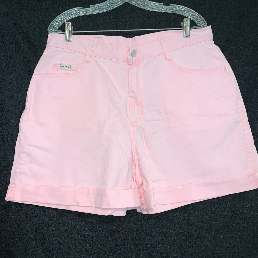 Pink Denim Riders By Lee Plus Sized Shorts Size 18 Medium